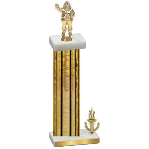 Accented Single Gold Glacier Victory Holiday Trophy