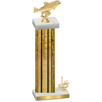 Accented Single Gold Glacier First Place Fishing Trophy