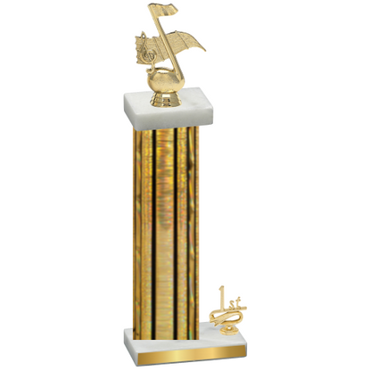 Accented Single Gold Glacier First Place Music Trophy