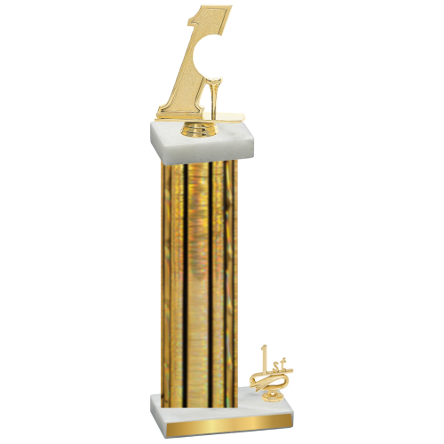 Accented Single Gold Glacier First Place Golf Trophy