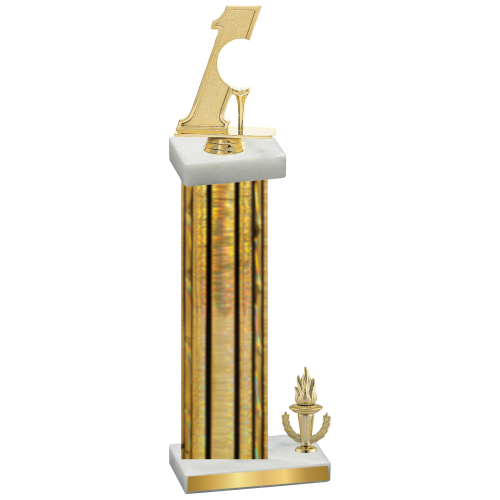 Accented Single Gold Glacier Victory Golf Trophy