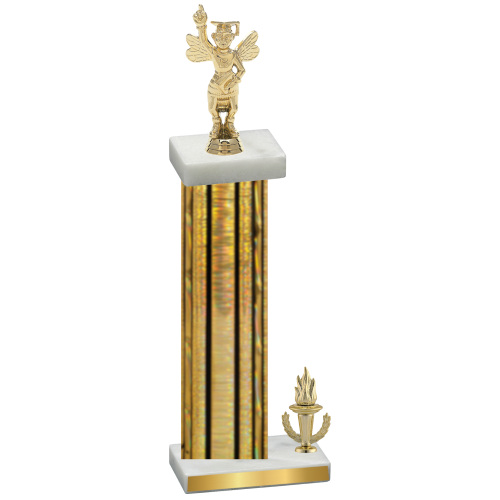 Accented Single Gold Glacier Victory Academics Trophy