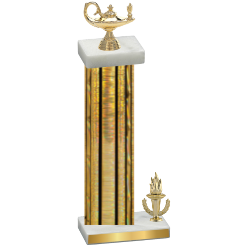 Accented Single Gold Glacier Victory Academics Trophy