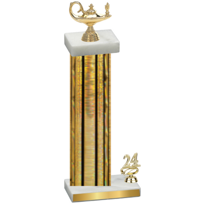 Accented Single Gold Glacier Year Academics Trophy