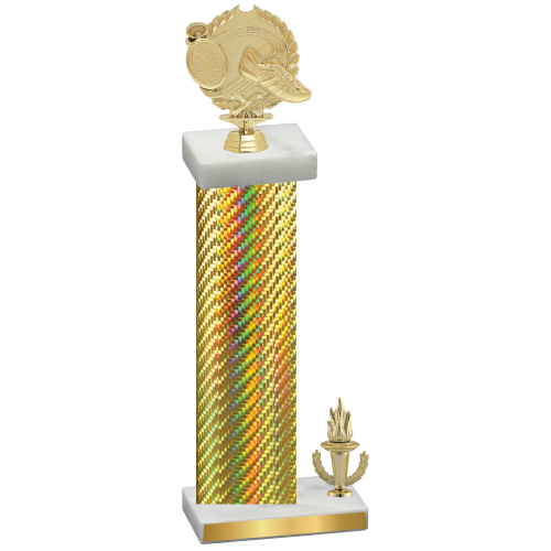 Accented Single Gold Carbon Fiber Victory Running Trophy