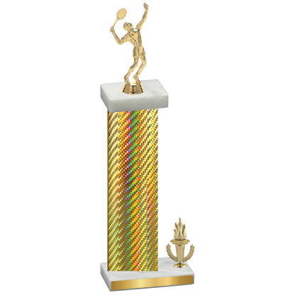 Accented Single Gold Carbon Fiber Victory Tennis Trophy