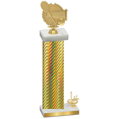 Accented Single Gold Carbon Fiber First Place Tennis Trophy