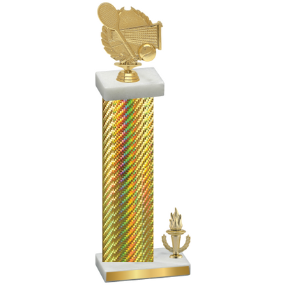 Accented Single Gold Carbon Fiber Victory Tennis Trophy