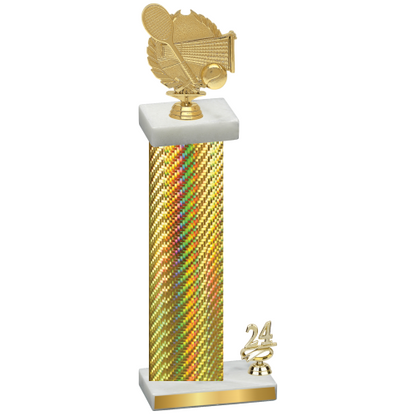 Accented Single Gold Carbon Fiber Year Tennis Trophy