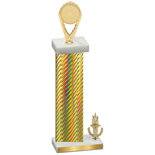 Accented Single Gold Carbon Fiber Victory Insert Trophy