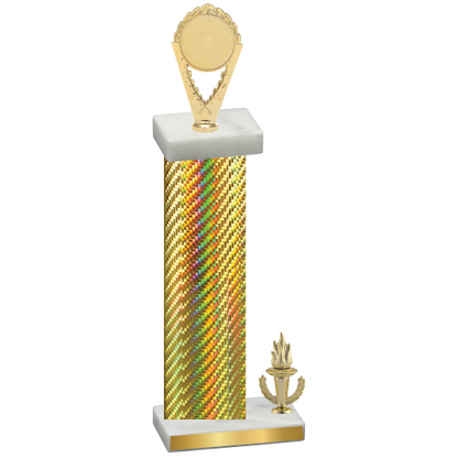 Accented Single Gold Carbon Fiber Victory Insert Trophy