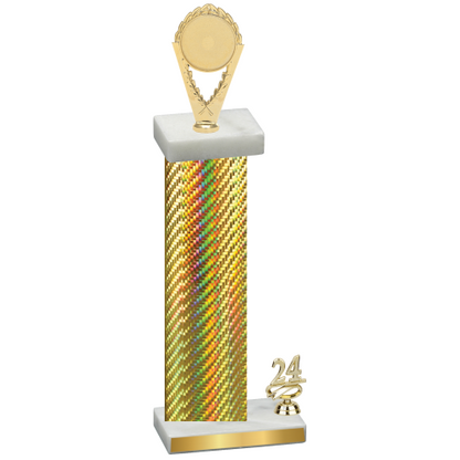 Accented Single Gold Carbon Fiber Year Insert Trophy