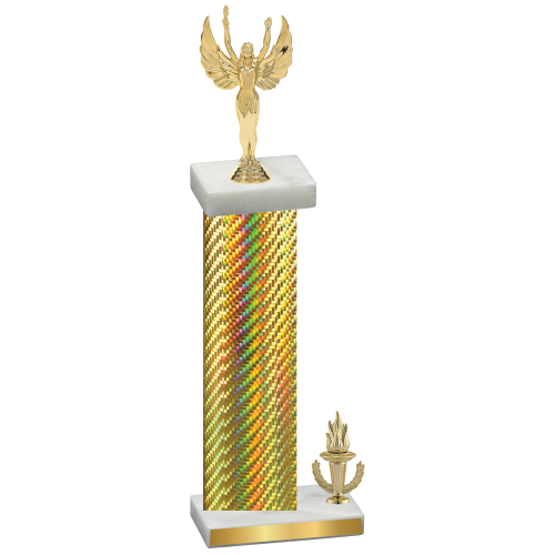 Accented Single Gold Carbon Fiber Victory Victory Trophy