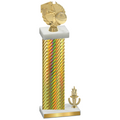 Accented Single Gold Carbon Fiber Victory Basketball Trophy