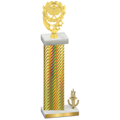 Accented Single Gold Carbon Fiber Victory Pickleball Trophy