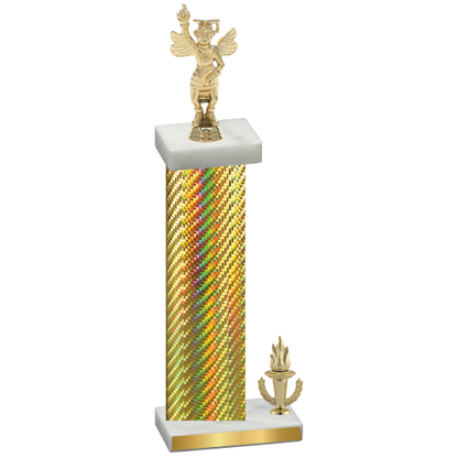 Accented Single Gold Carbon Fiber Victory Academics Trophy