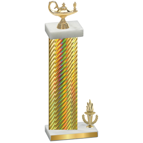 Accented Single Gold Carbon Fiber Victory Academics Trophy