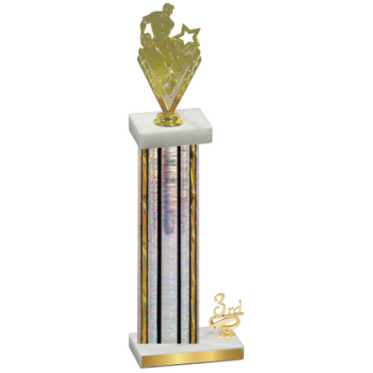 Accented Single Silver Glacier Third Place Rugby Trophy