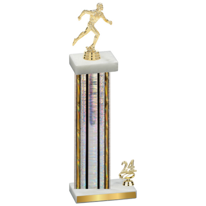 Accented Single Silver Glacier Year Running Trophy