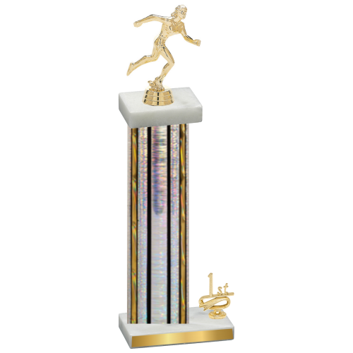 Accented Single Silver Glacier First Place Running Trophy