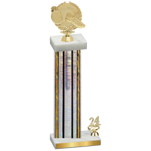 Accented Single Silver Glacier Year Running Trophy