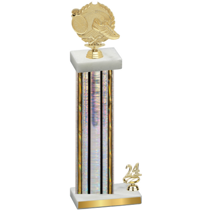 Accented Single Silver Glacier Year Running Trophy