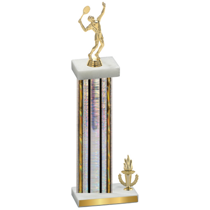Accented Single Silver Glacier Victory Tennis Trophy