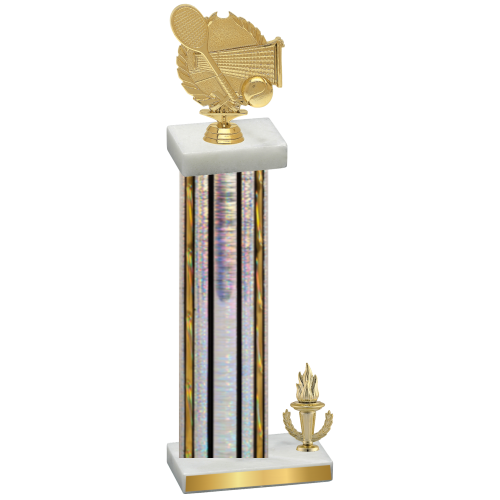 Accented Single Silver Glacier Victory Tennis Trophy