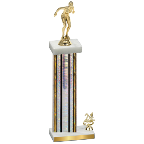 Accented Single Silver Glacier Year Tennis Trophy