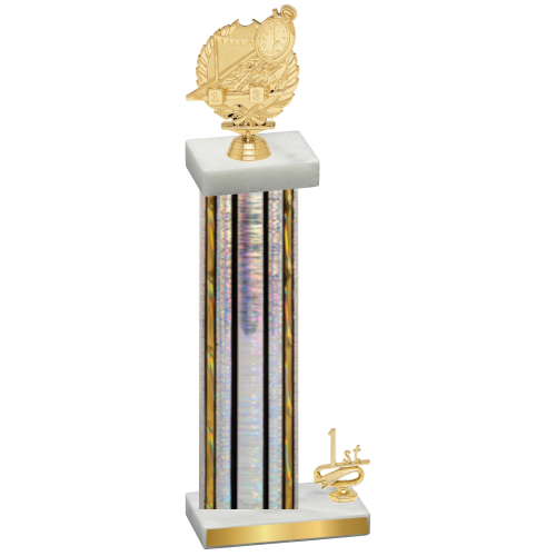 Accented Single Silver Glacier First Place Swimming Trophy