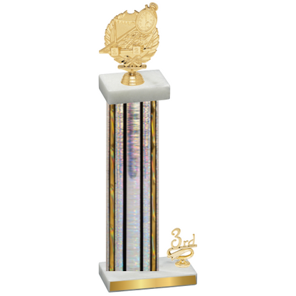 Accented Single Silver Glacier Third Place Swimming Trophy