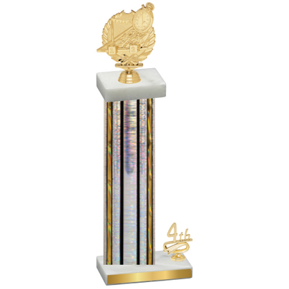 Accented Single Silver Glacier Fourth Place Swimming Trophy