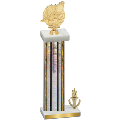 Accented Single Silver Glacier Victory Swimming Trophy