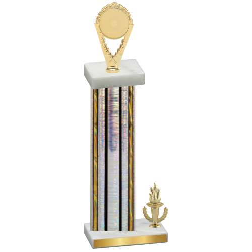 Accented Single Silver Glacier Victory Insert Trophy