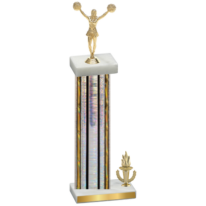 Accented Single Silver Glacier Victory Cheerleading Trophy