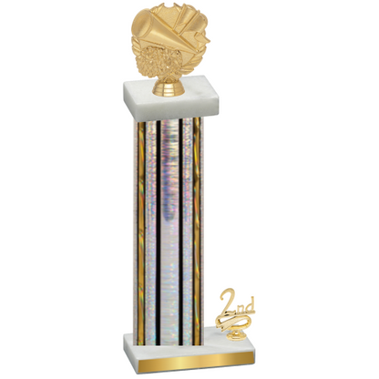 Accented Single Silver Glacier Second Place Cheerleading Trophy