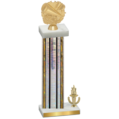 Accented Single Silver Glacier Victory Cheerleading Trophy