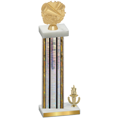 Accented Single Silver Glacier Victory Cheerleading Trophy