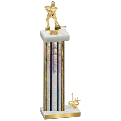 Accented Single Silver Glacier First Place Hockey Trophy