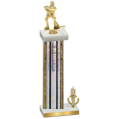 Accented Single Silver Glacier Victory Hockey Trophy
