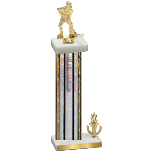 Accented Single Silver Glacier Victory Hockey Trophy