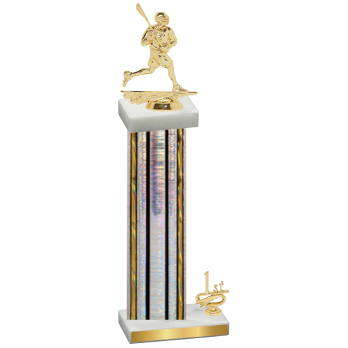 Accented Single Silver Glacier First Place Lacrosse Trophy