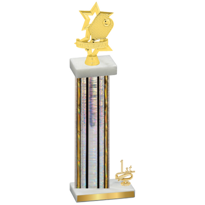 Accented Single Silver Glacier First Place Pickleball Trophy