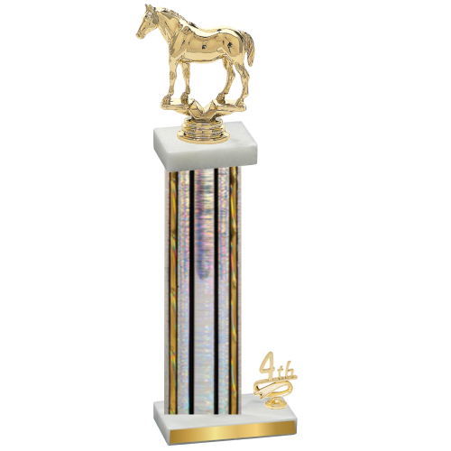 Accented Single Silver Glacier Fourth Place Horses Trophy