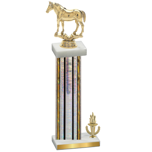 Accented Single Silver Glacier Victory Horses Trophy