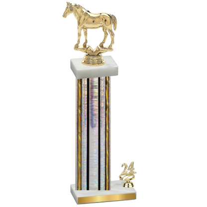Accented Single Silver Glacier Year Horses Trophy