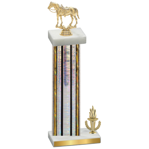 Accented Single Silver Glacier Victory Horses Trophy