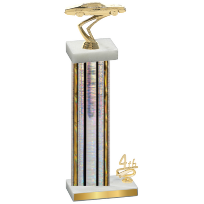 Accented Single Silver Glacier Fourth Place Cars Trophy