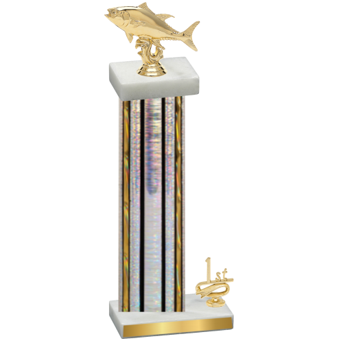 Accented Single Silver Glacier First Place Fishing Trophy