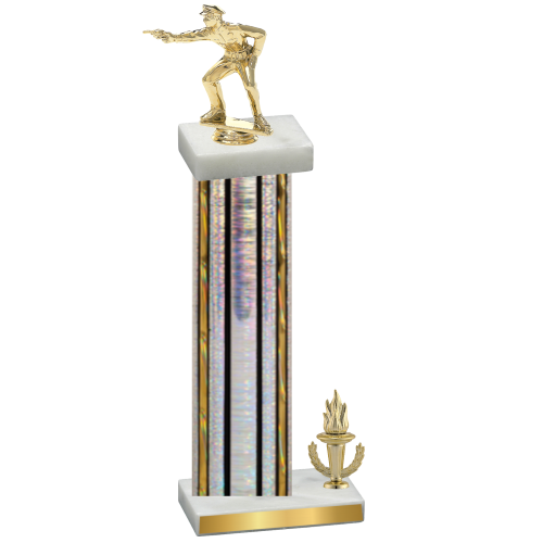Accented Single Silver Glacier Victory Shooter Trophy